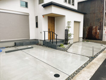 神戸市の新築外構が間もなく完成します