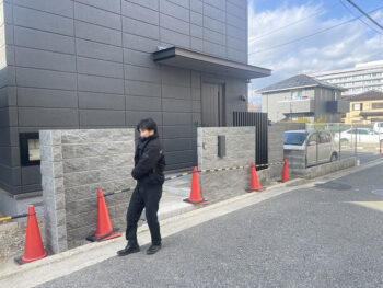 堺市のエクステリア全体のデザインが見え始めました