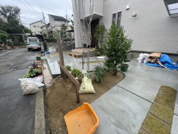 吹田市の外構リフォーム進捗状況