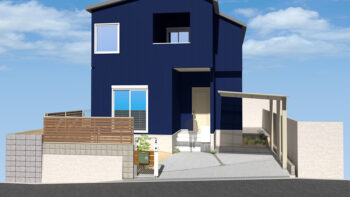 高槻市の傾斜地の外構施工が始まっています